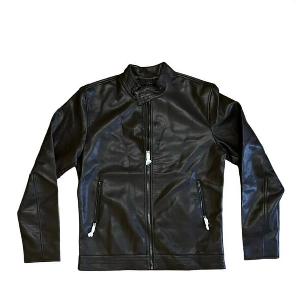 SLATE & STONE
Faux Leather Racer Jacket Mens Size Medium - Picture 2 of 6